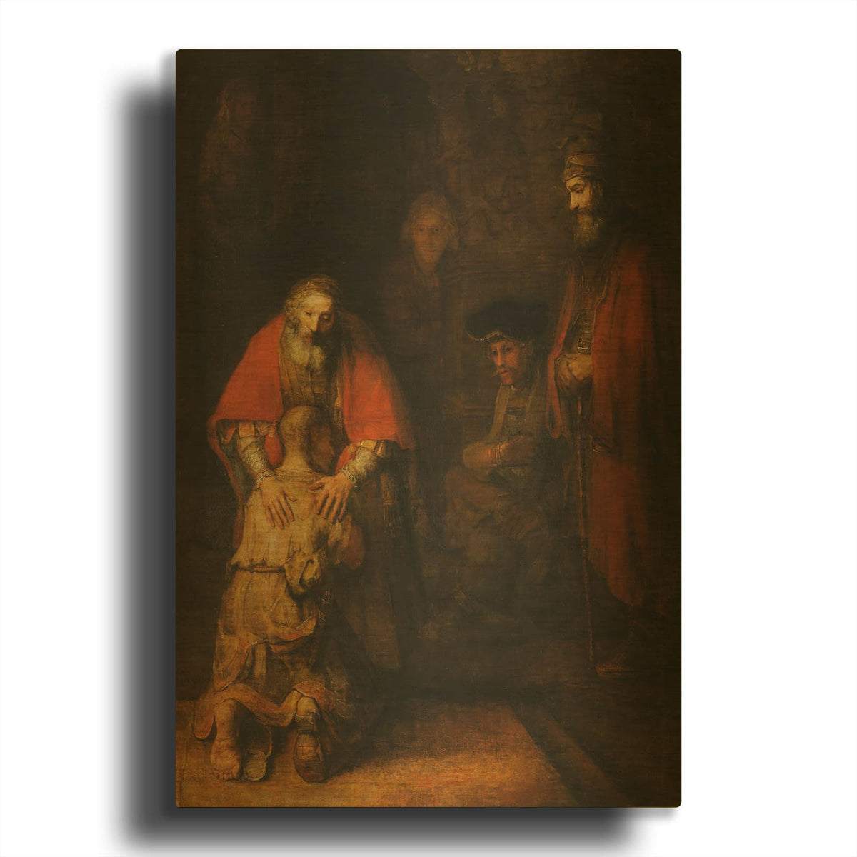 'The Return of the Prodigal Son' By Rembrandt Gold Metal Wall Art