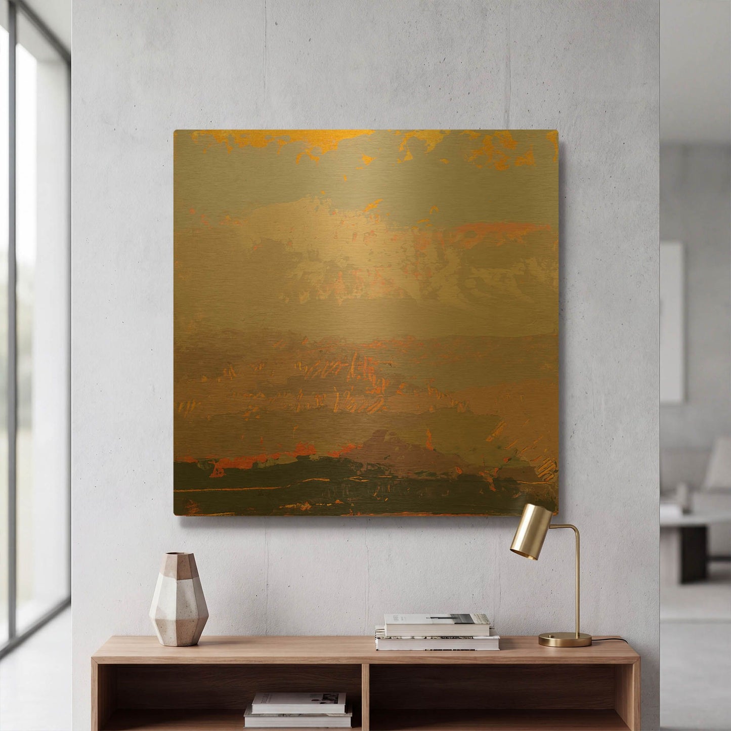 'Soft Day I' By Grainne Dowling Gold Metal Wall Art