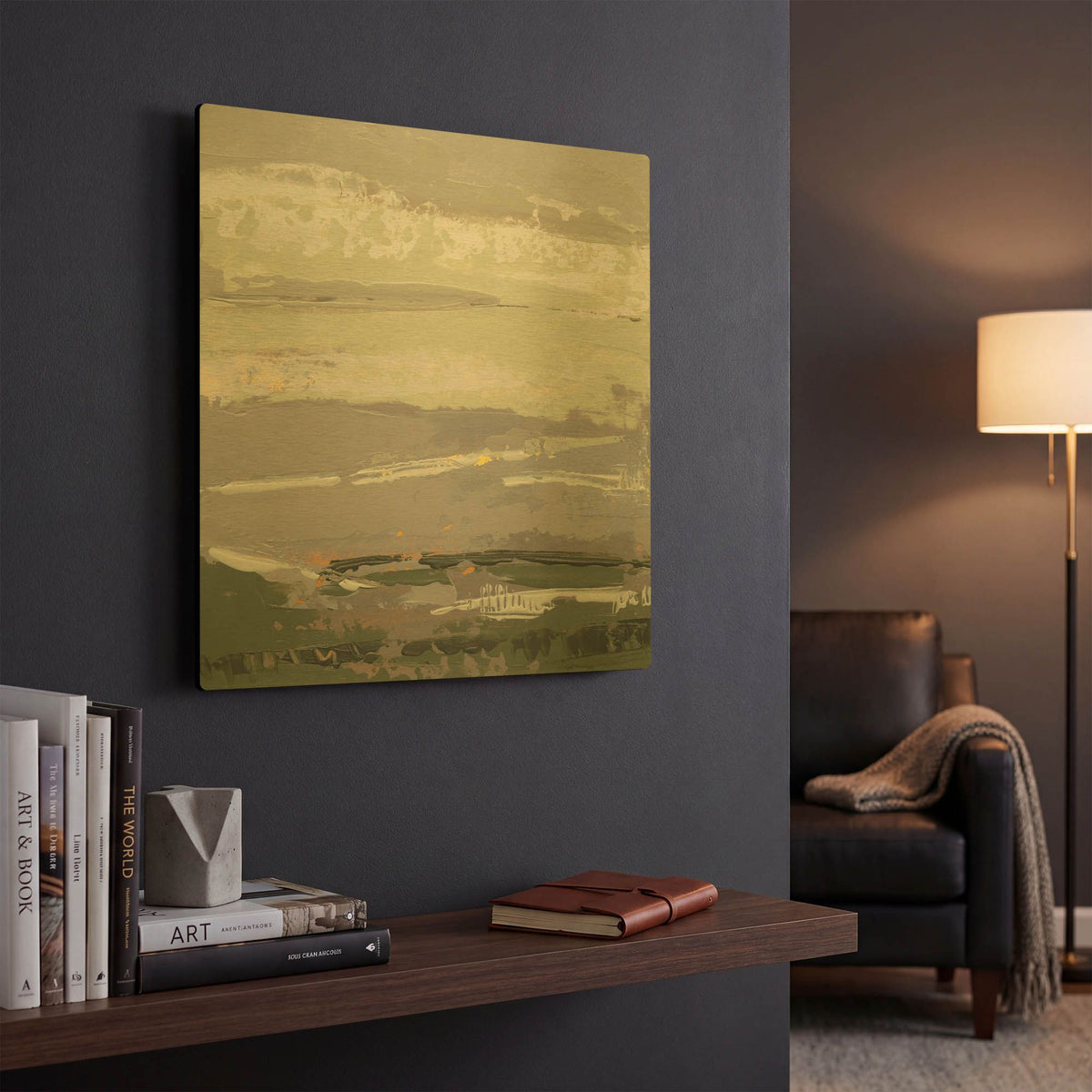 'Soft Day II' By Grainne Dowling Gold Metal Wall Art