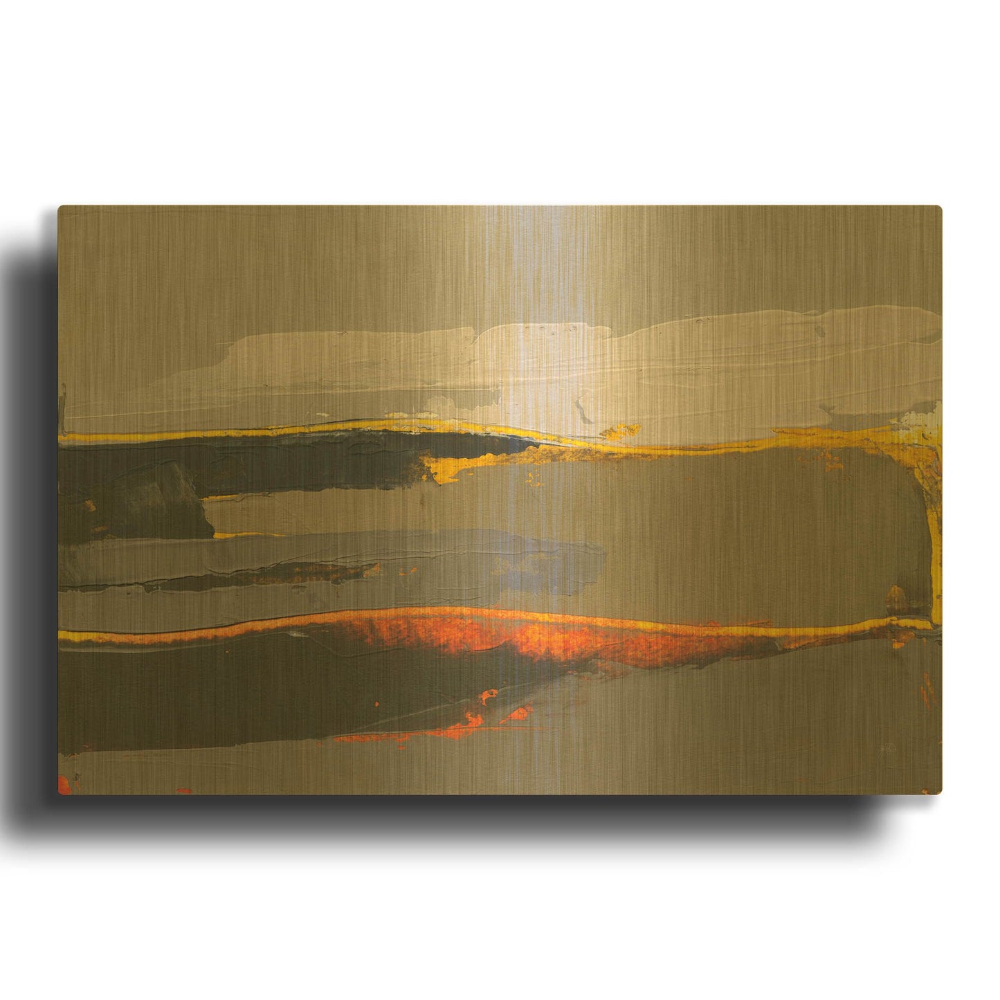 'Ceide Study IV' By Grainne Dowling Gold Metal Wall Art