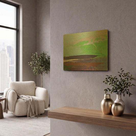'Ceide Study XIII' By Grainne Dowling Gold Metal Wall Art