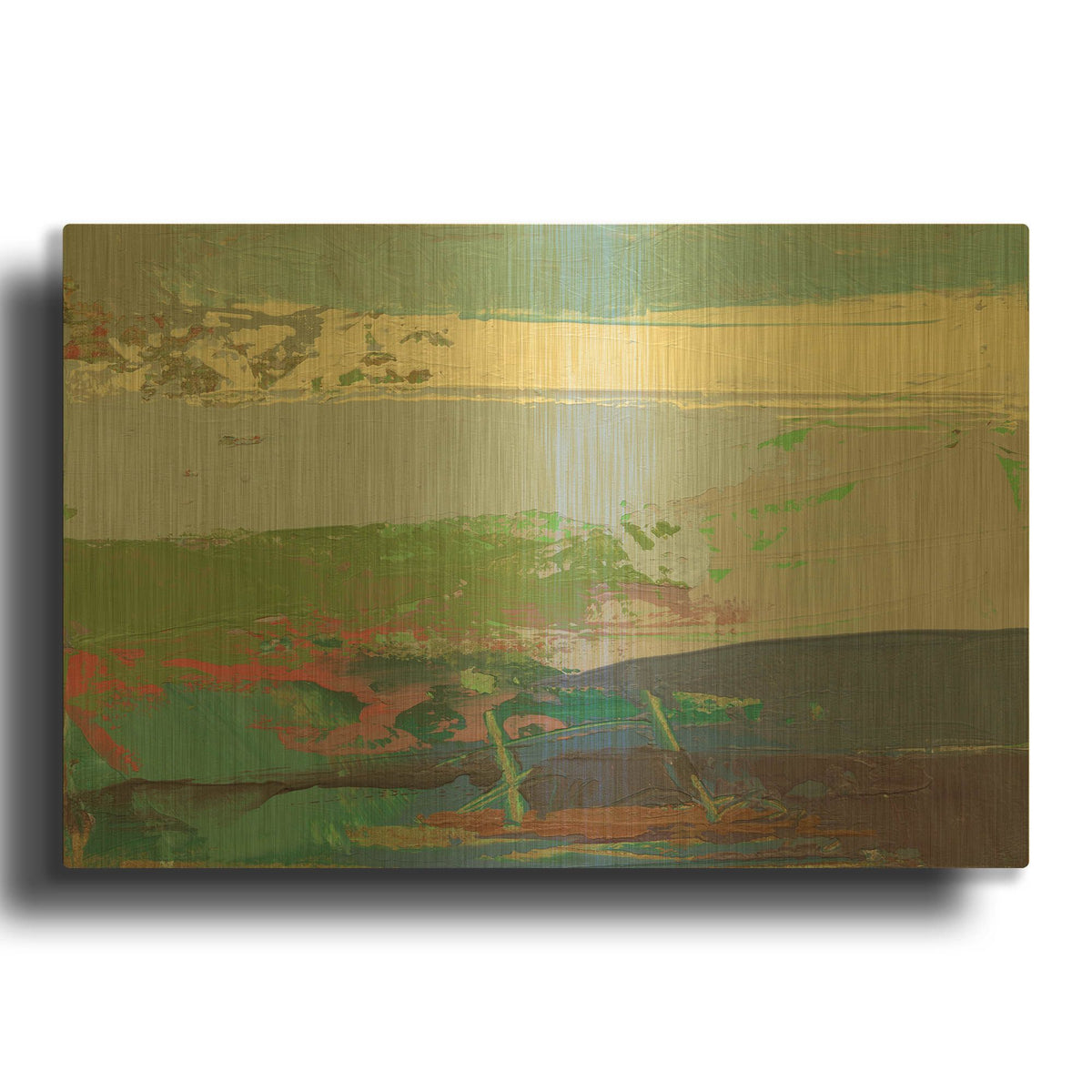'Ceide Study XIV' By Grainne Dowling Gold Metal Wall Art