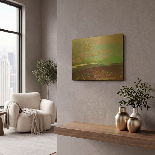 'Ceide Study XVI' By Grainne Dowling Gold Metal Wall Art