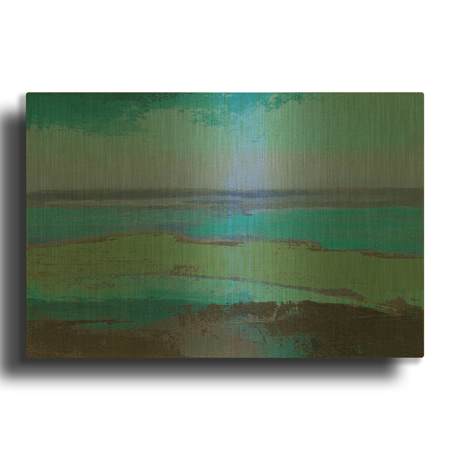 'Low Tide Killala' By Grainne Dowling Gold Metal Wall Art