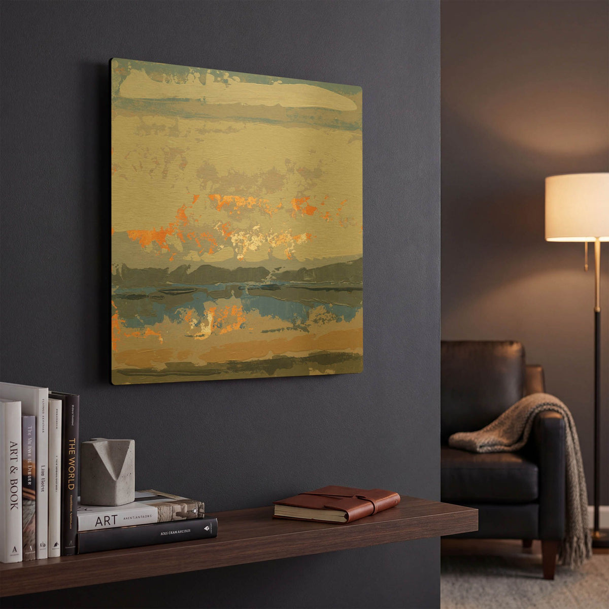 'Evening Killala Bay' By Grainne Dowling Gold Metal Wall Art