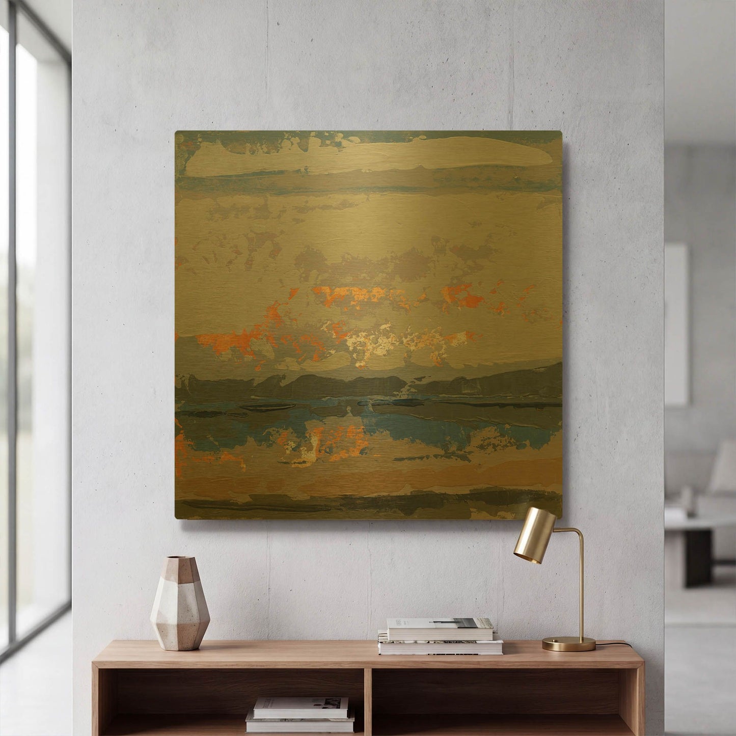 'Evening Killala Bay' By Grainne Dowling Gold Metal Wall Art