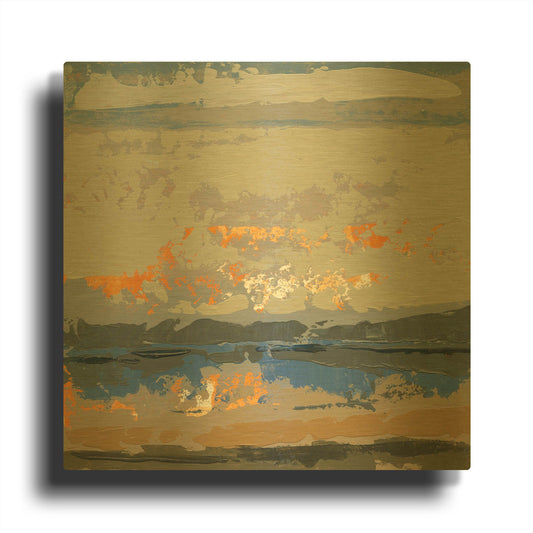 'Evening Killala Bay' By Grainne Dowling Gold Metal Wall Art