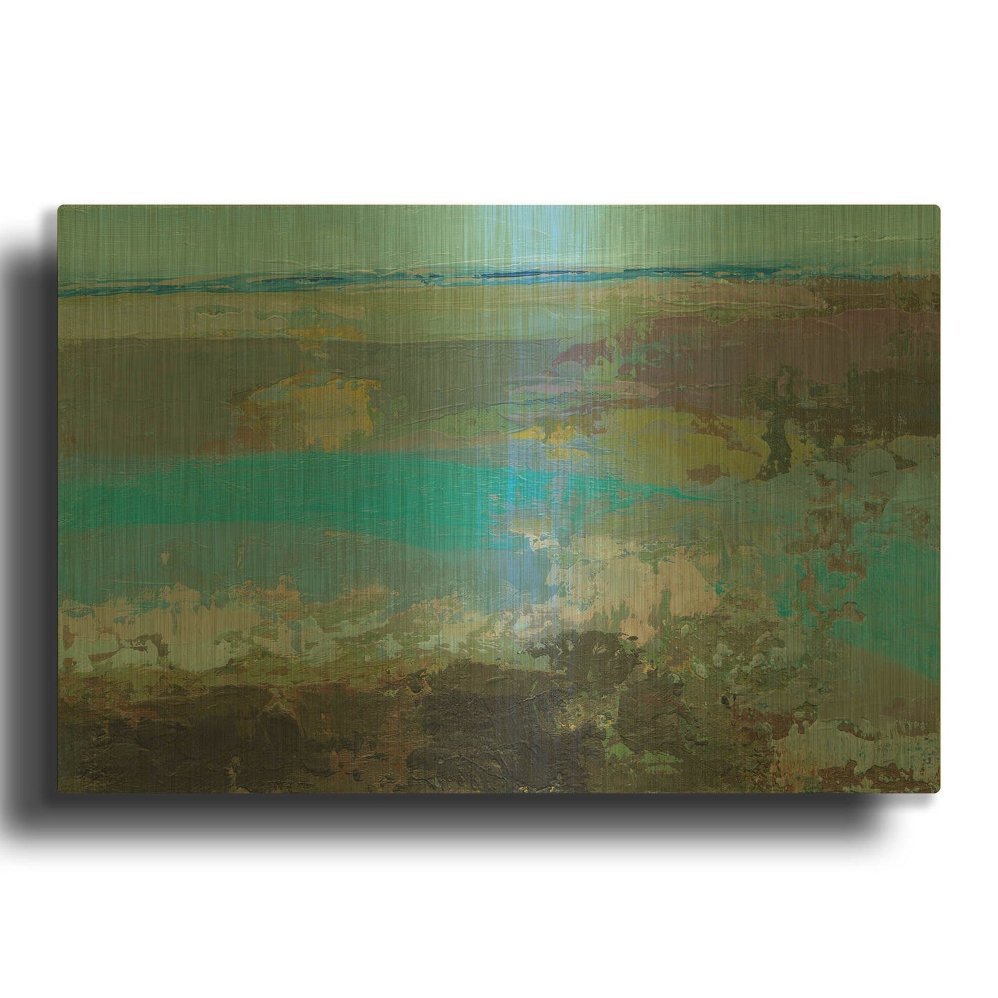 'Killala Bay IV' By Grainne Dowling Gold Metal Wall Art