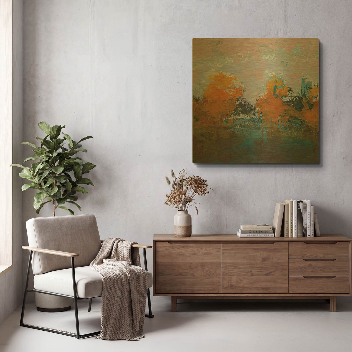 'Blackrath' By Grainne Dowling Gold Metal Wall Art