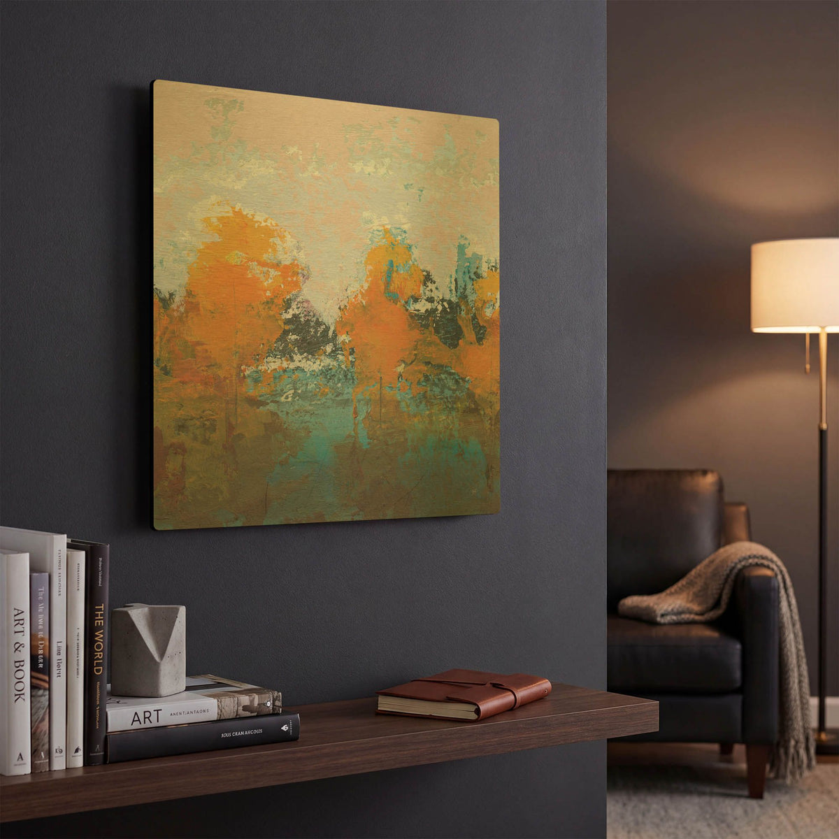 'Blackrath Light' By Grainne Dowling Gold Metal Wall Art