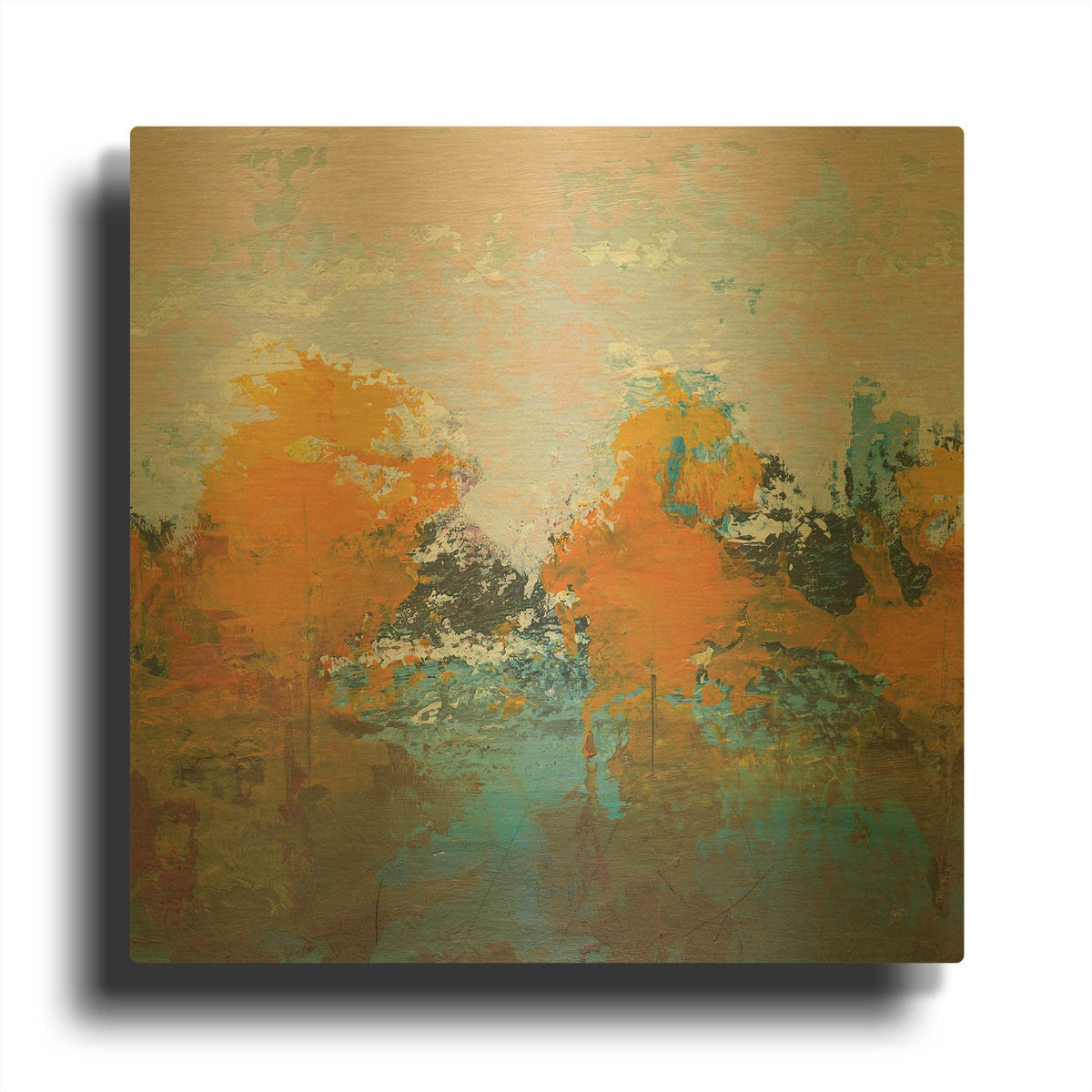 'Blackrath Light' By Grainne Dowling Gold Metal Wall Art