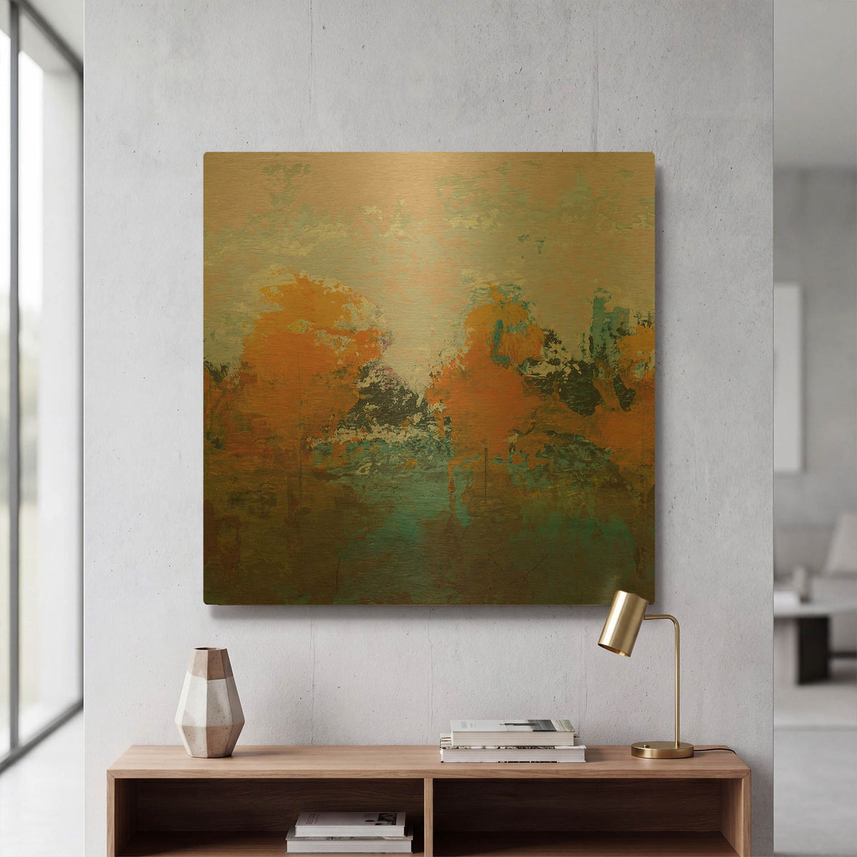 'Blackrath Light' By Grainne Dowling Gold Metal Wall Art