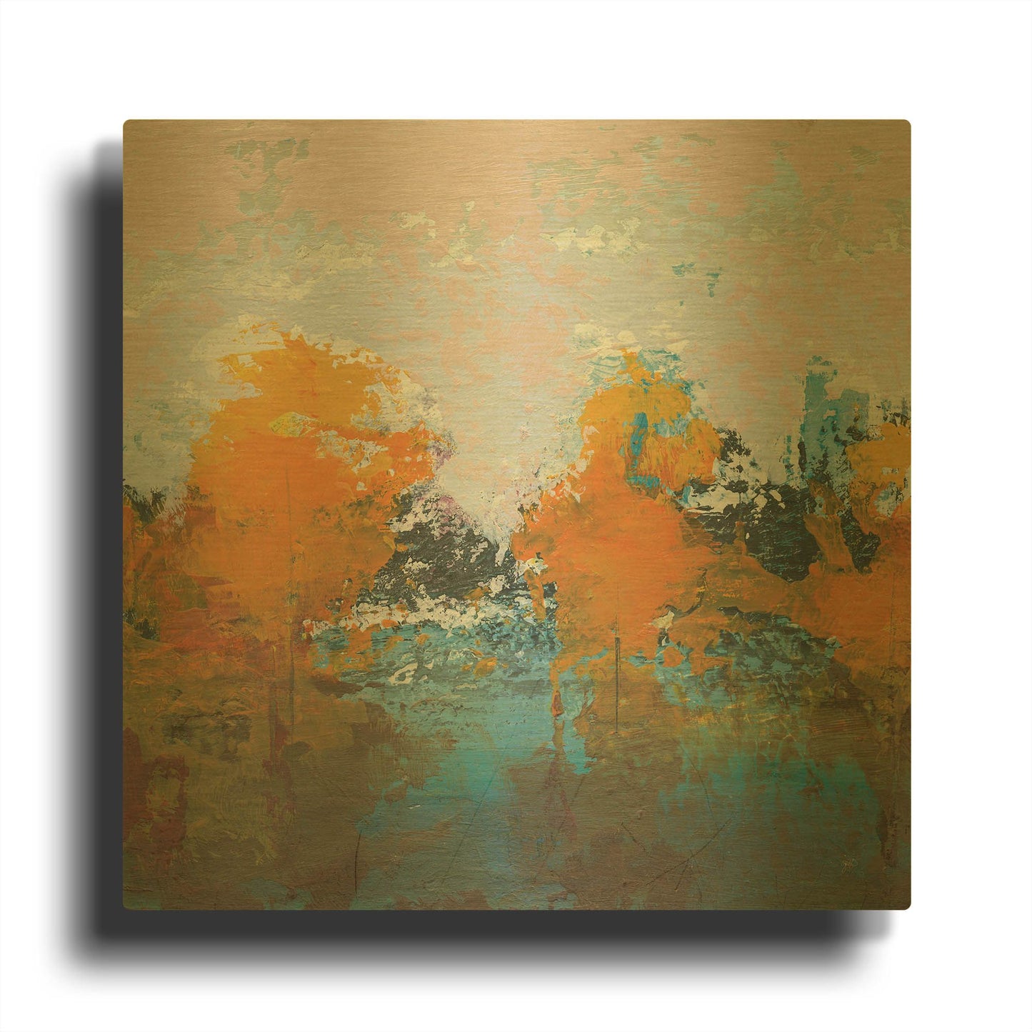 'Blackrath Light' By Grainne Dowling Gold Metal Wall Art