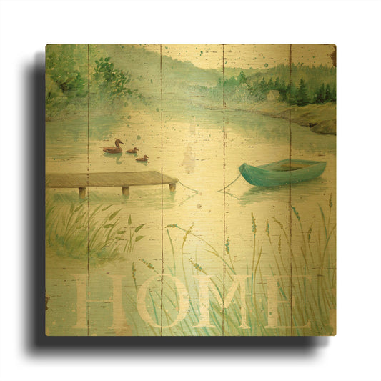 'Lakeside I' By Daphne Brissonnet Gold Metal Wall Art
