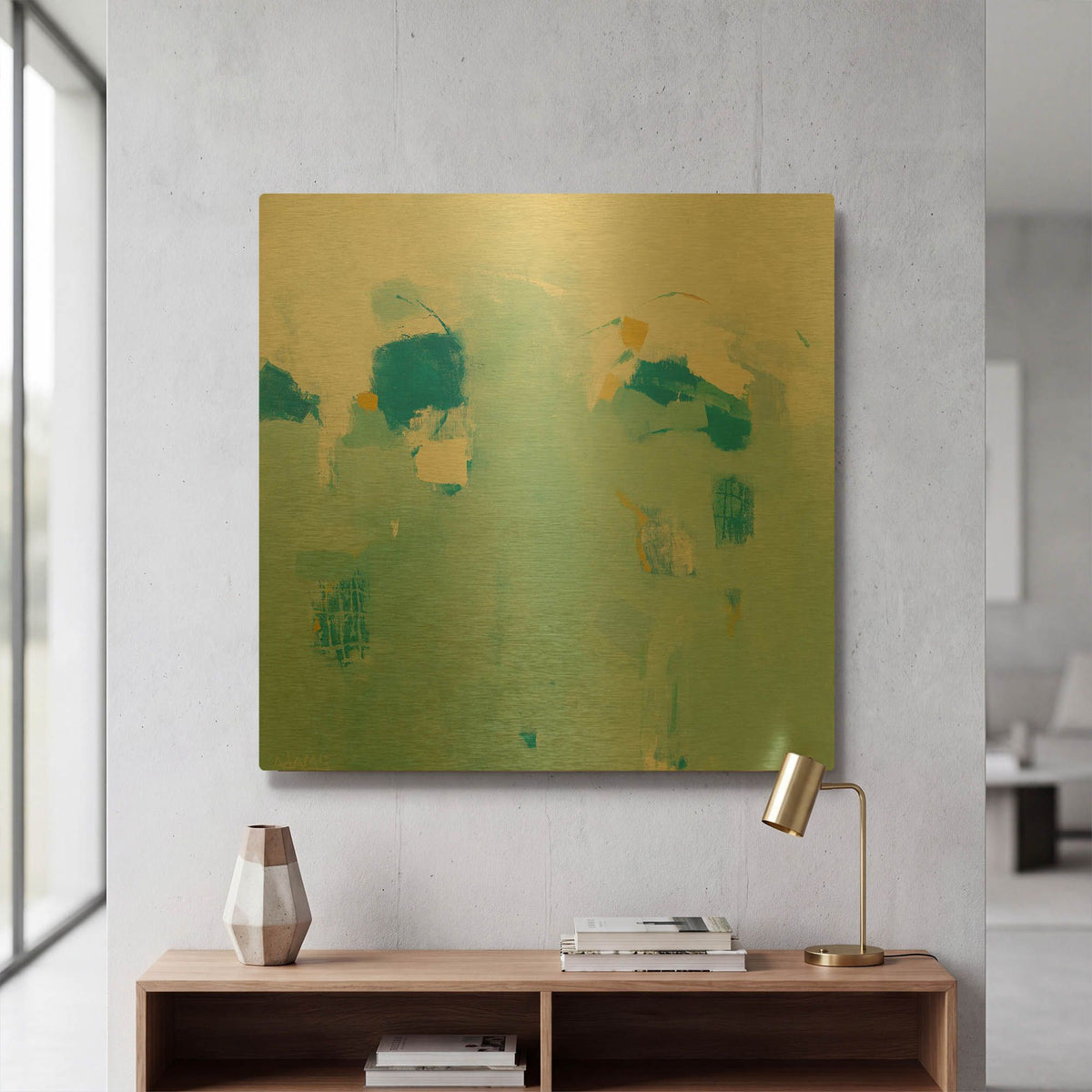 'Splash' By Phyllis Adams Gold Metal Wall Art