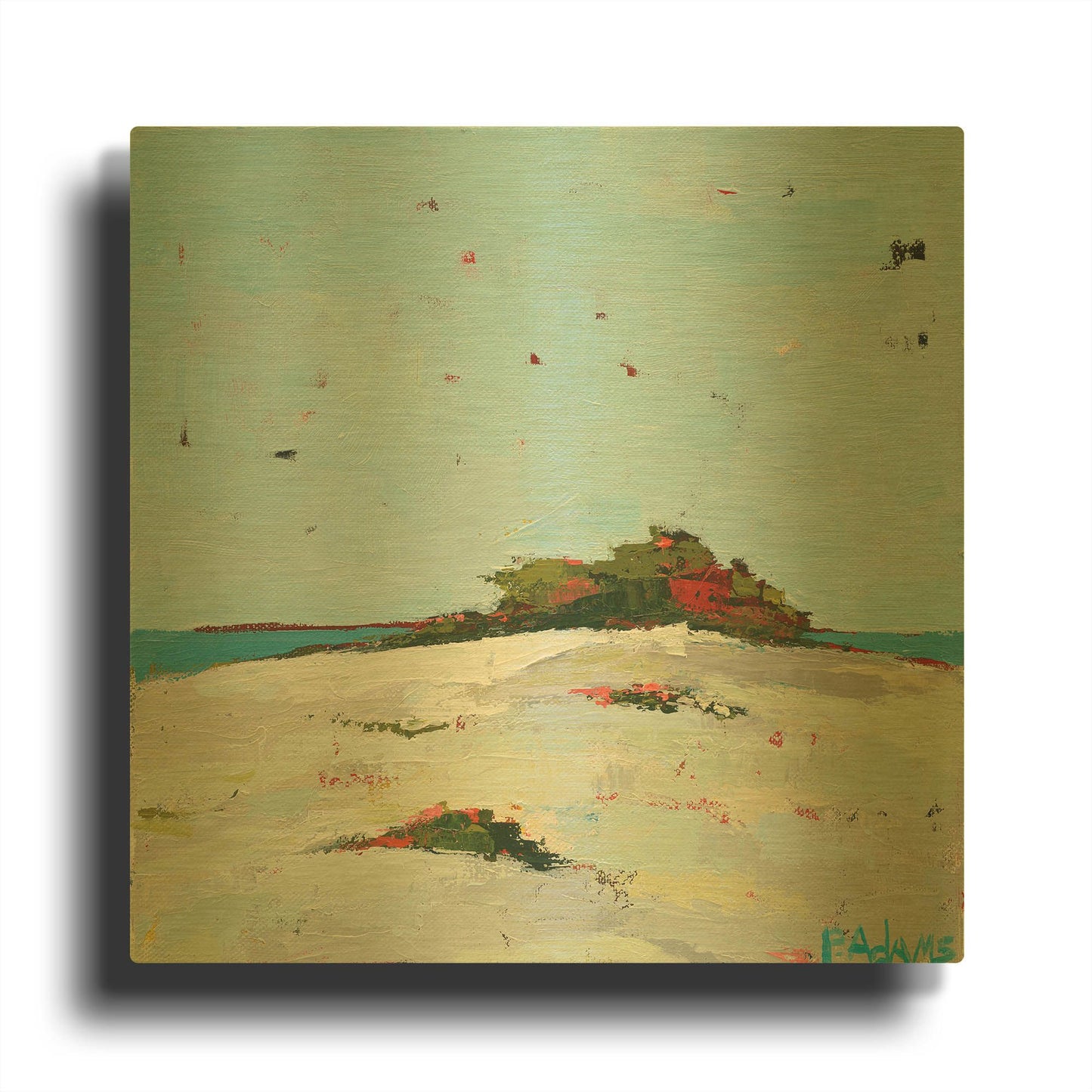 'Fall Dune' By Phyllis Adams Gold Metal Wall Art
