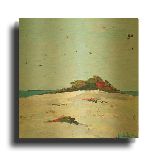 'Fall Dune' By Phyllis Adams Gold Metal Wall Art