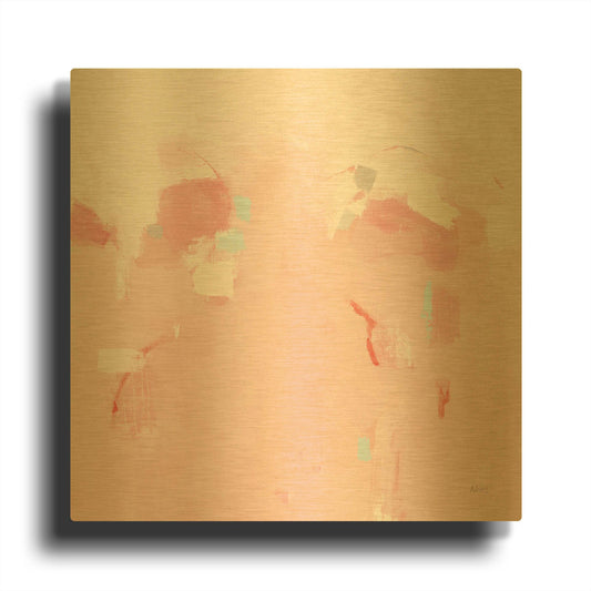 'Splash Pink' By Phyllis Adams Gold Metal Wall Art