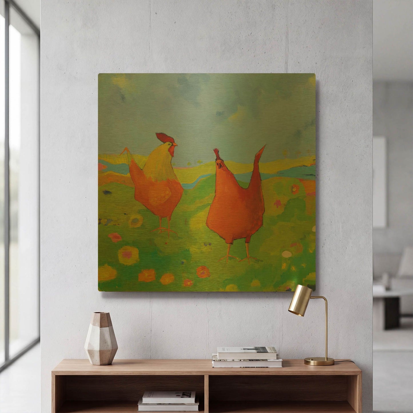 'Spring has Sprung' By Phyllis Adams Gold Metal Wall Art