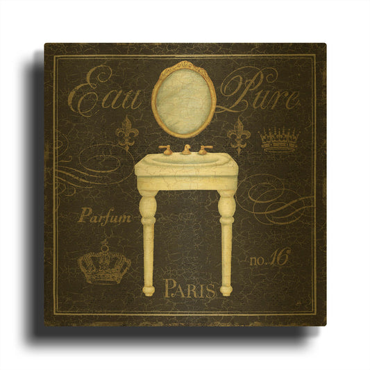 'Bain de Luxe IV' By Daphne Brissonnet Gold Metal Wall Art