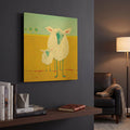 'Mama and Baby Sheep' By Phyllis Adams Gold Metal Wall Art