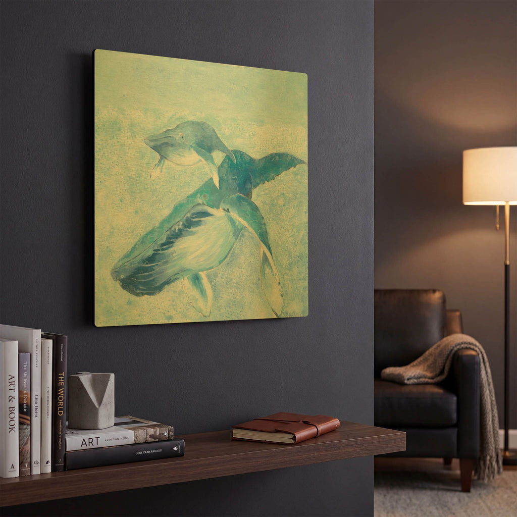 'Blue Mama' By Phyllis Adams Gold Metal Wall Art