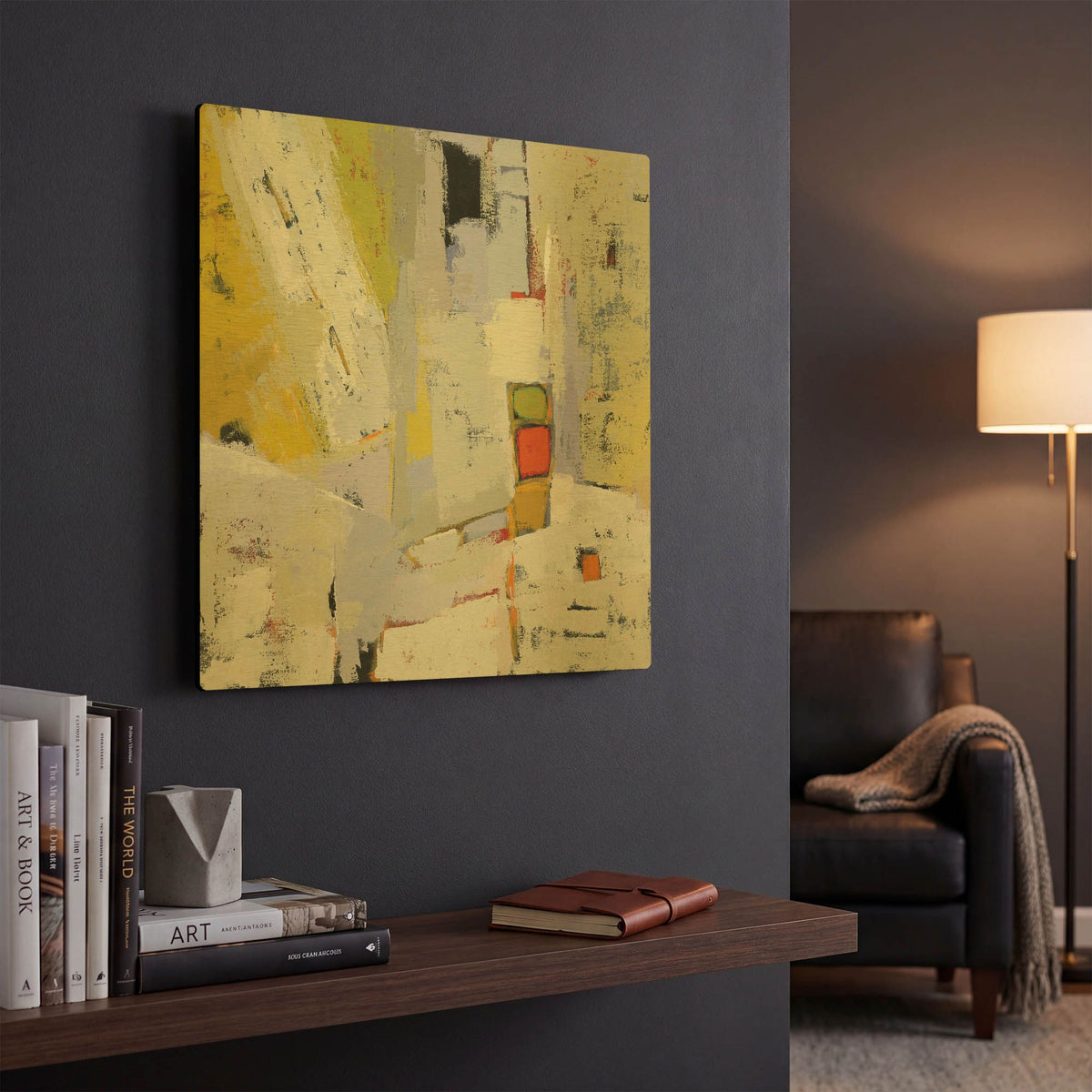 'On the Sunnyside of the Street' By Phyllis Adams Gold Metal Wall Art