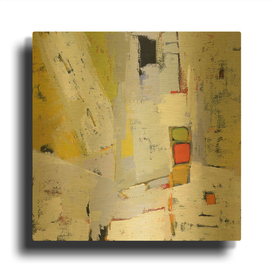 'On the Sunnyside of the Street' By Phyllis Adams Gold Metal Wall Art