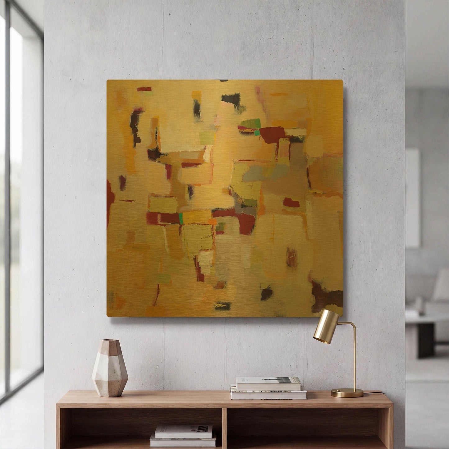 'Autumn Glow' By Phyllis Adams Gold Metal Wall Art