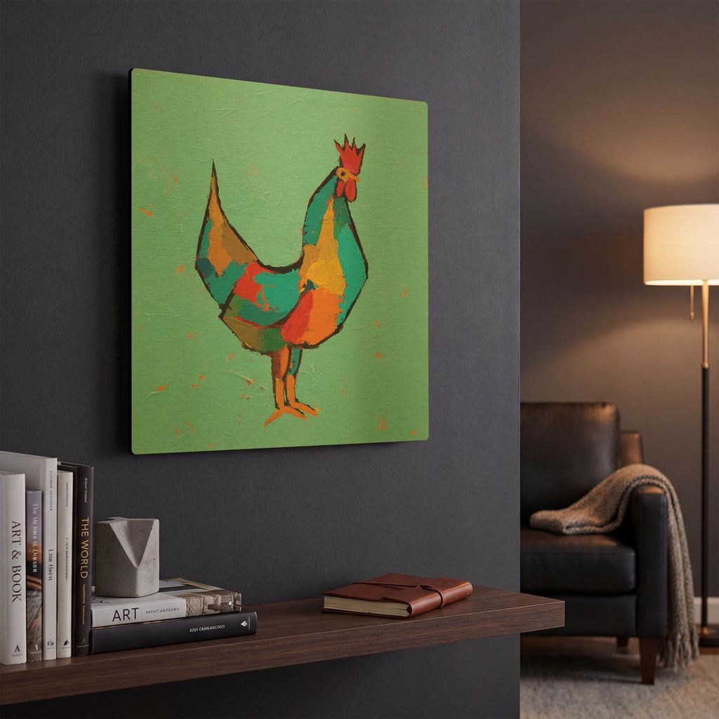 'The Strutter' By Phyllis Adams Gold Metal Wall Art