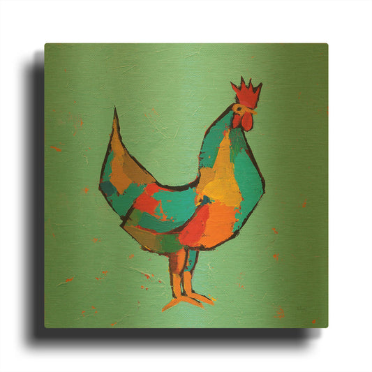 'The Strutter' By Phyllis Adams Gold Metal Wall Art