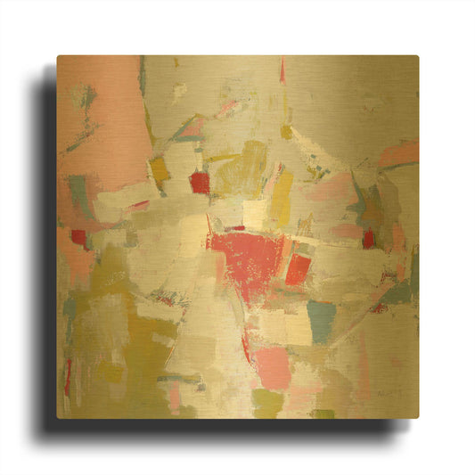 'And All That Jazz Pink' By Phyllis Adams Gold Metal Wall Art