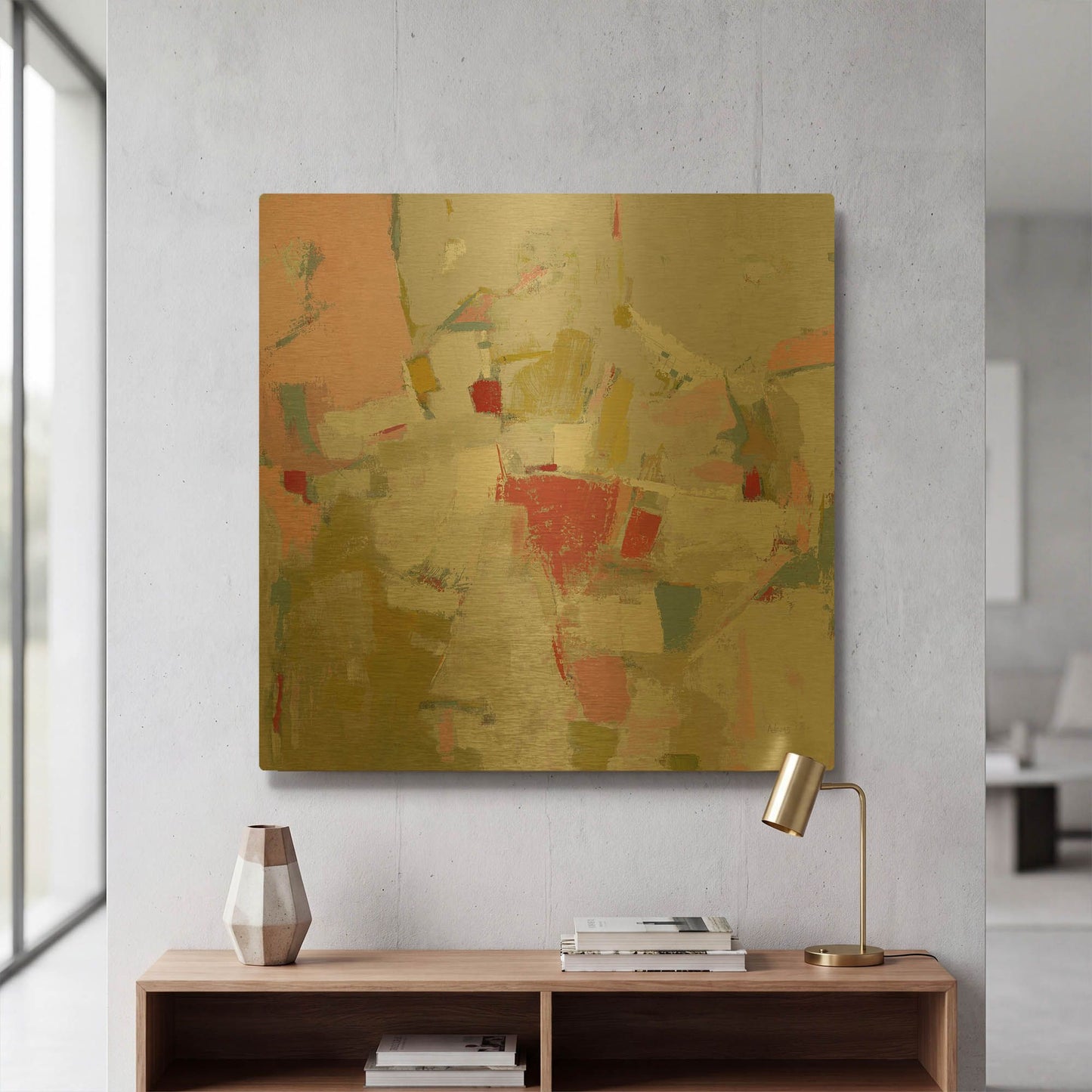'And All That Jazz Pink' By Phyllis Adams Gold Metal Wall Art