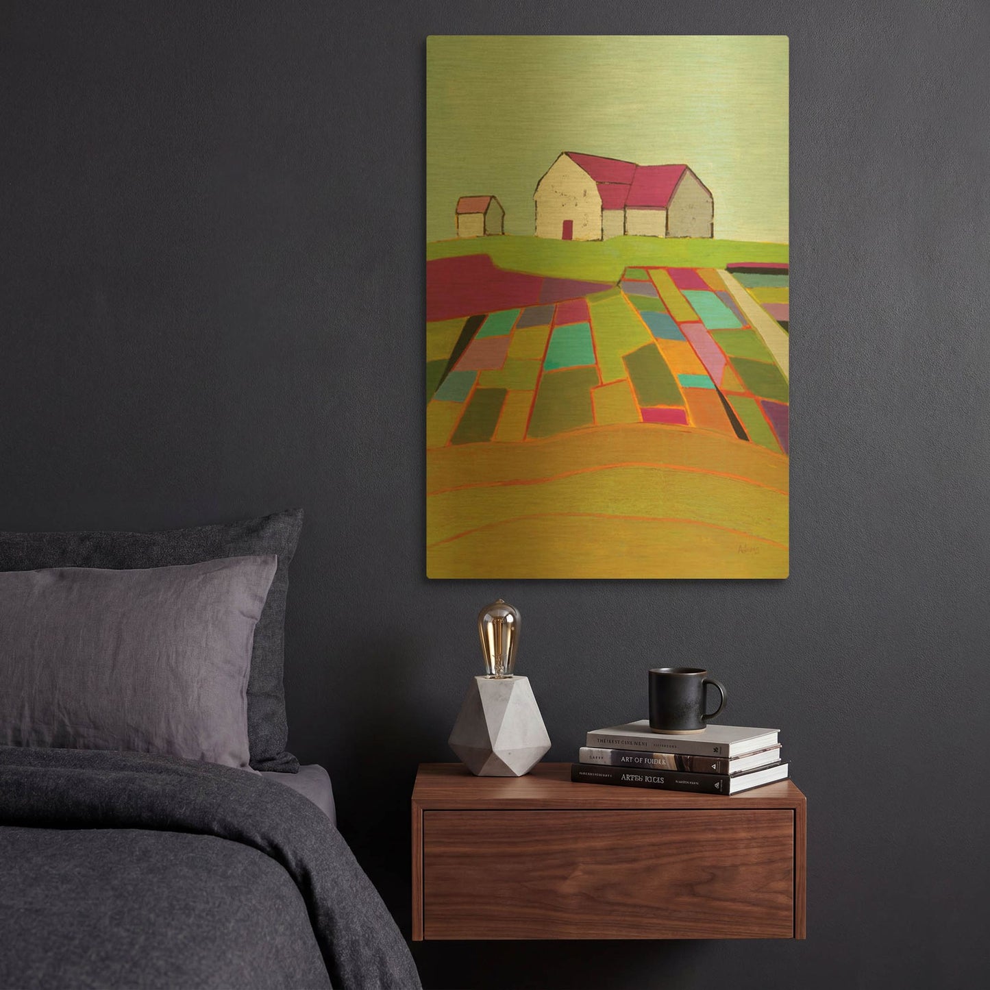 'Field of Dreams' By Phyllis Adams Gold Metal Wall Art