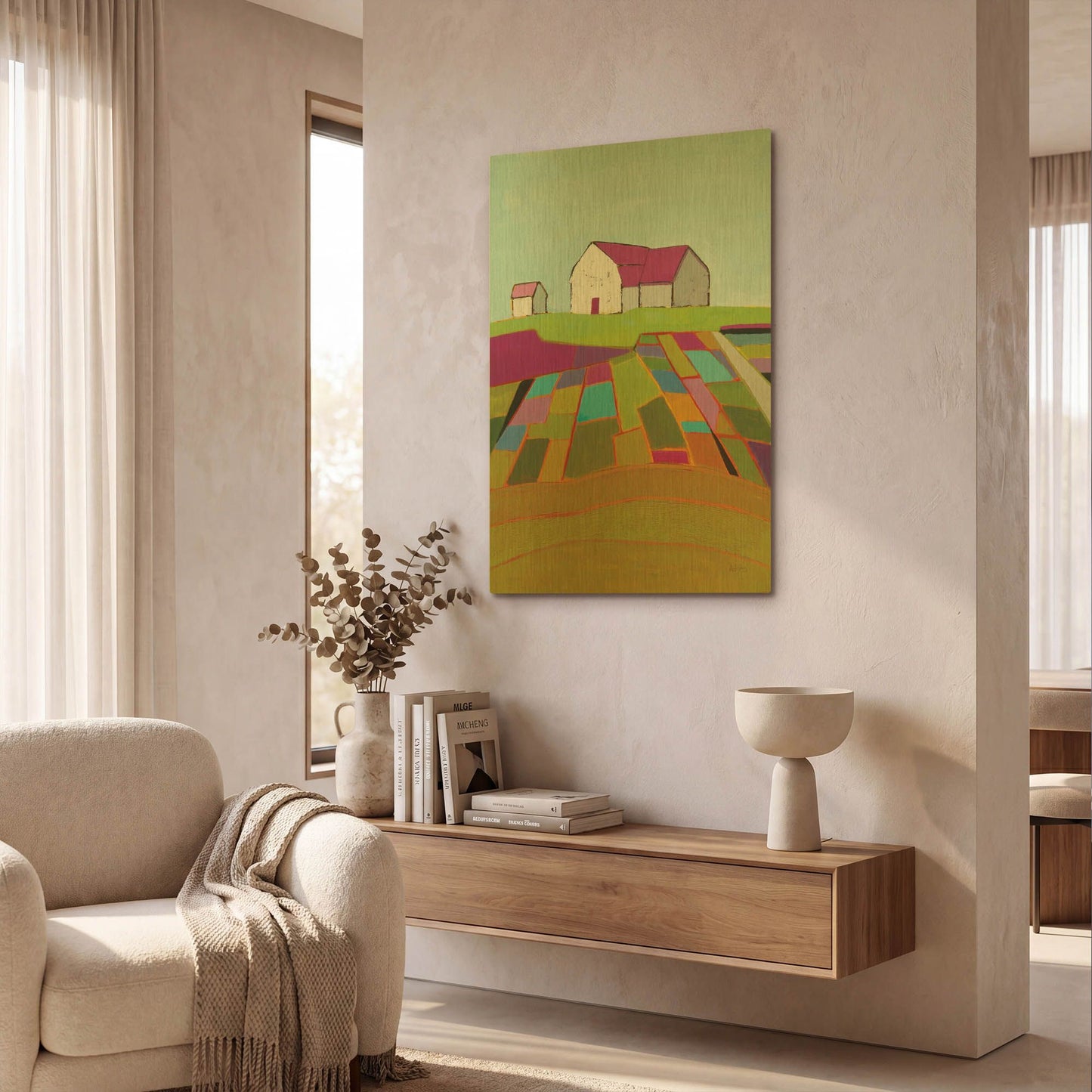 'Field of Dreams' By Phyllis Adams Gold Metal Wall Art