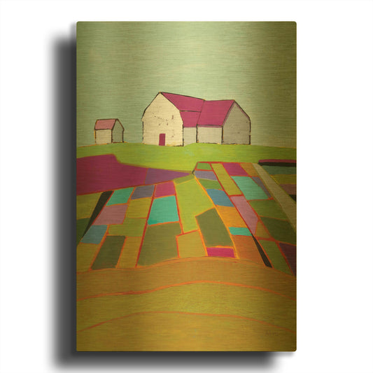 'Field of Dreams' By Phyllis Adams Gold Metal Wall Art