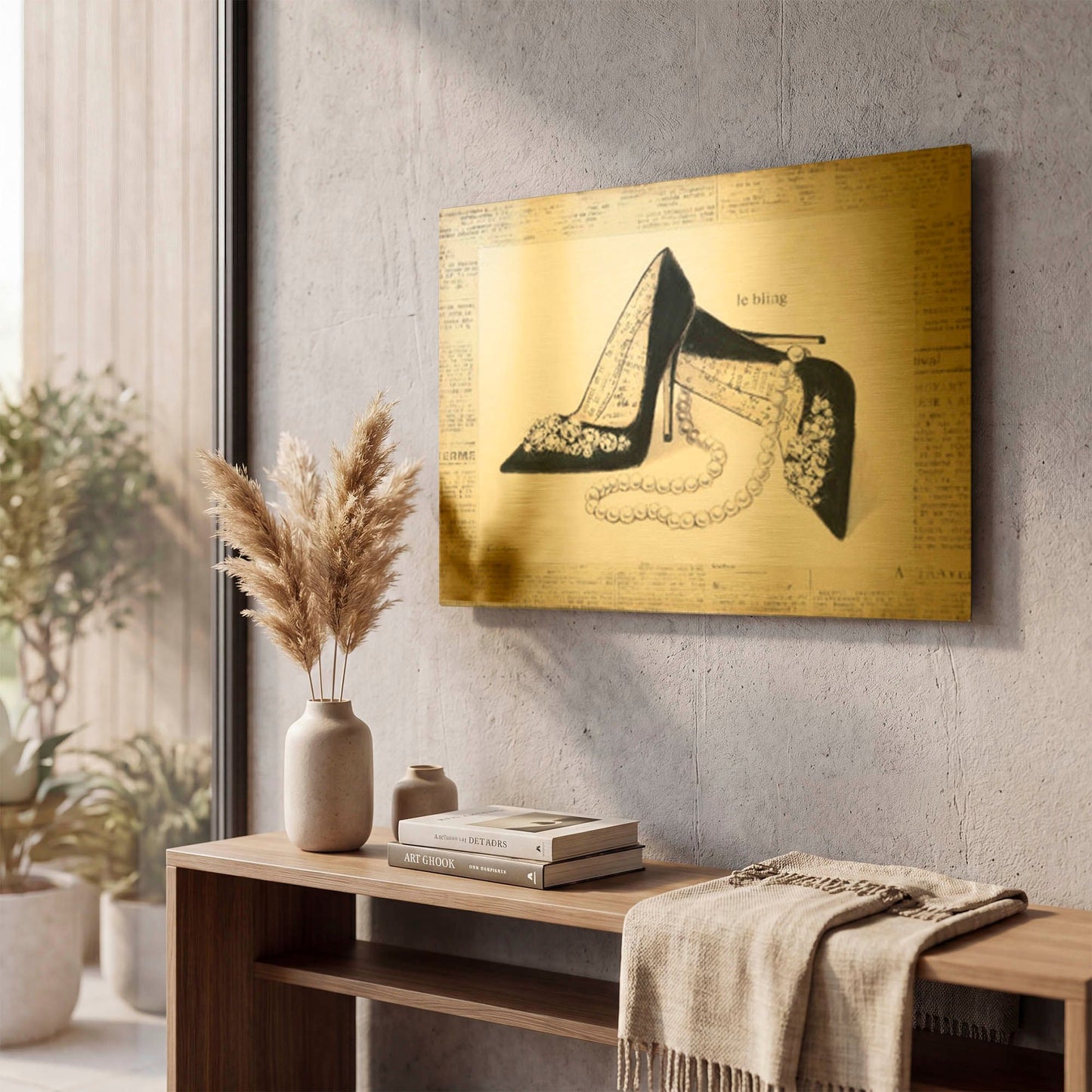 'From Emilys Closet IV' By Emily Adams Gold Metal Wall Art