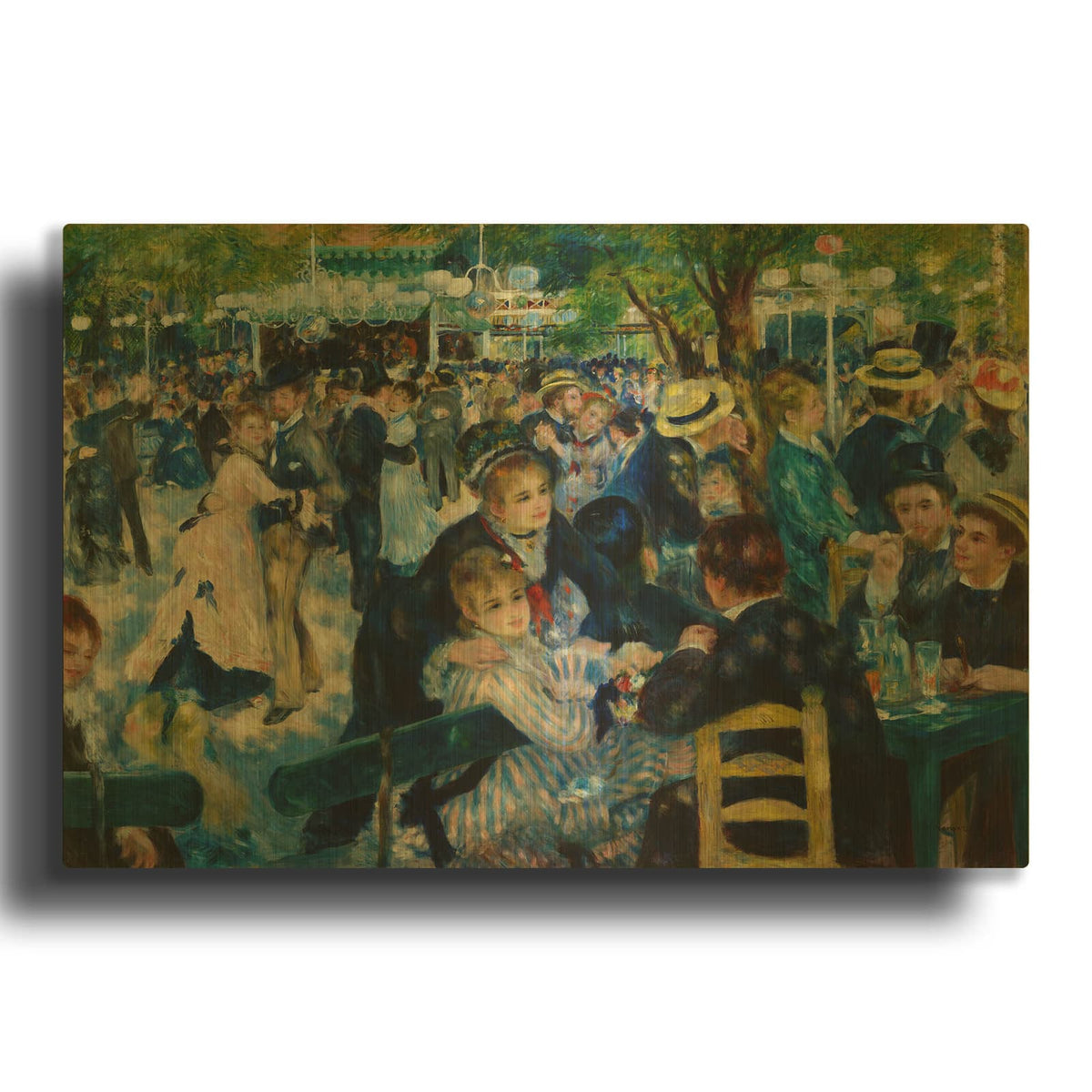 'Dance at Le moulin de la Galette' By Pierre Auguste Renoir Gold Metal Wall Art
