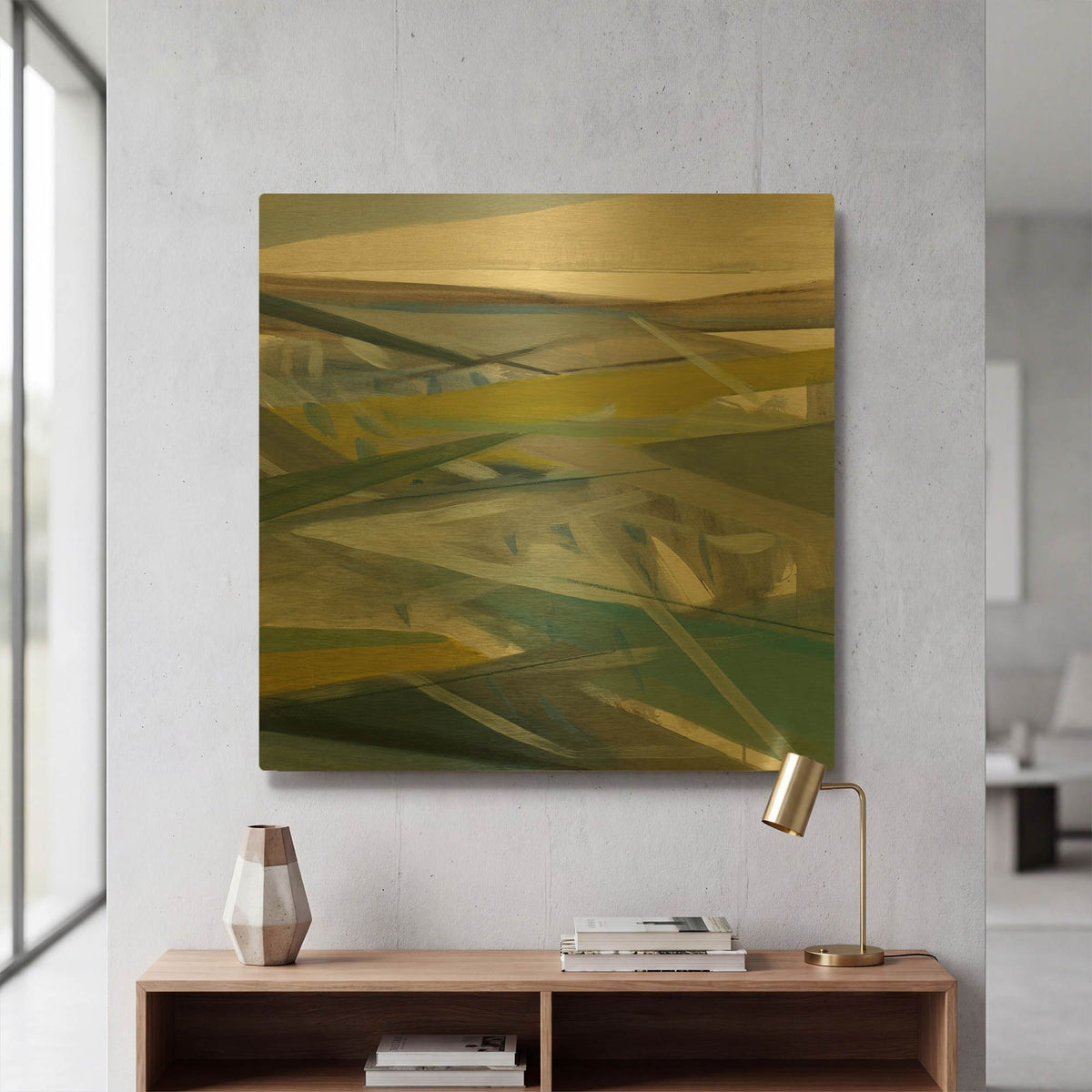 'Reaching Forward' By Jo Maye Gold Metal Wall Art