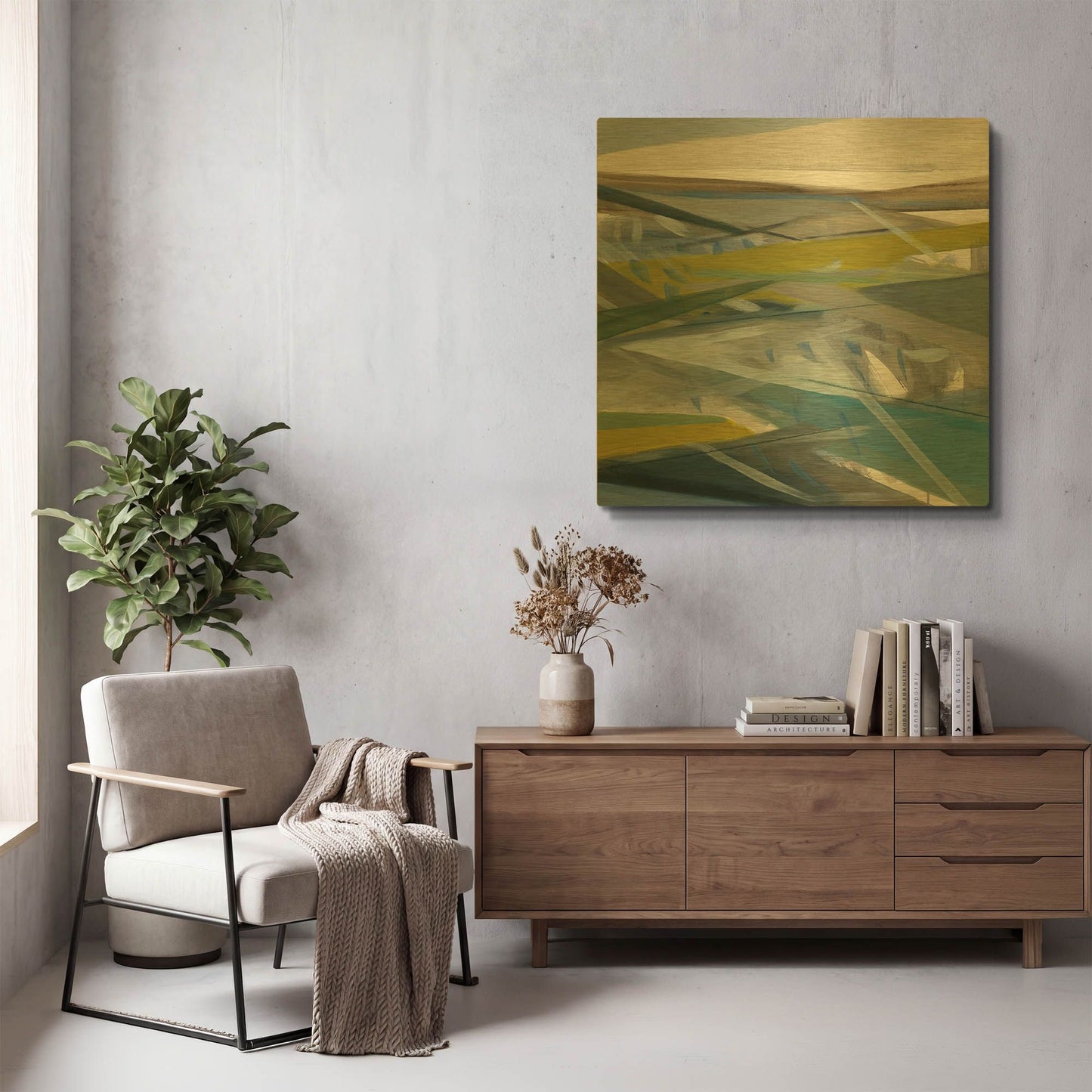 'Reaching Forward' By Jo Maye Gold Metal Wall Art