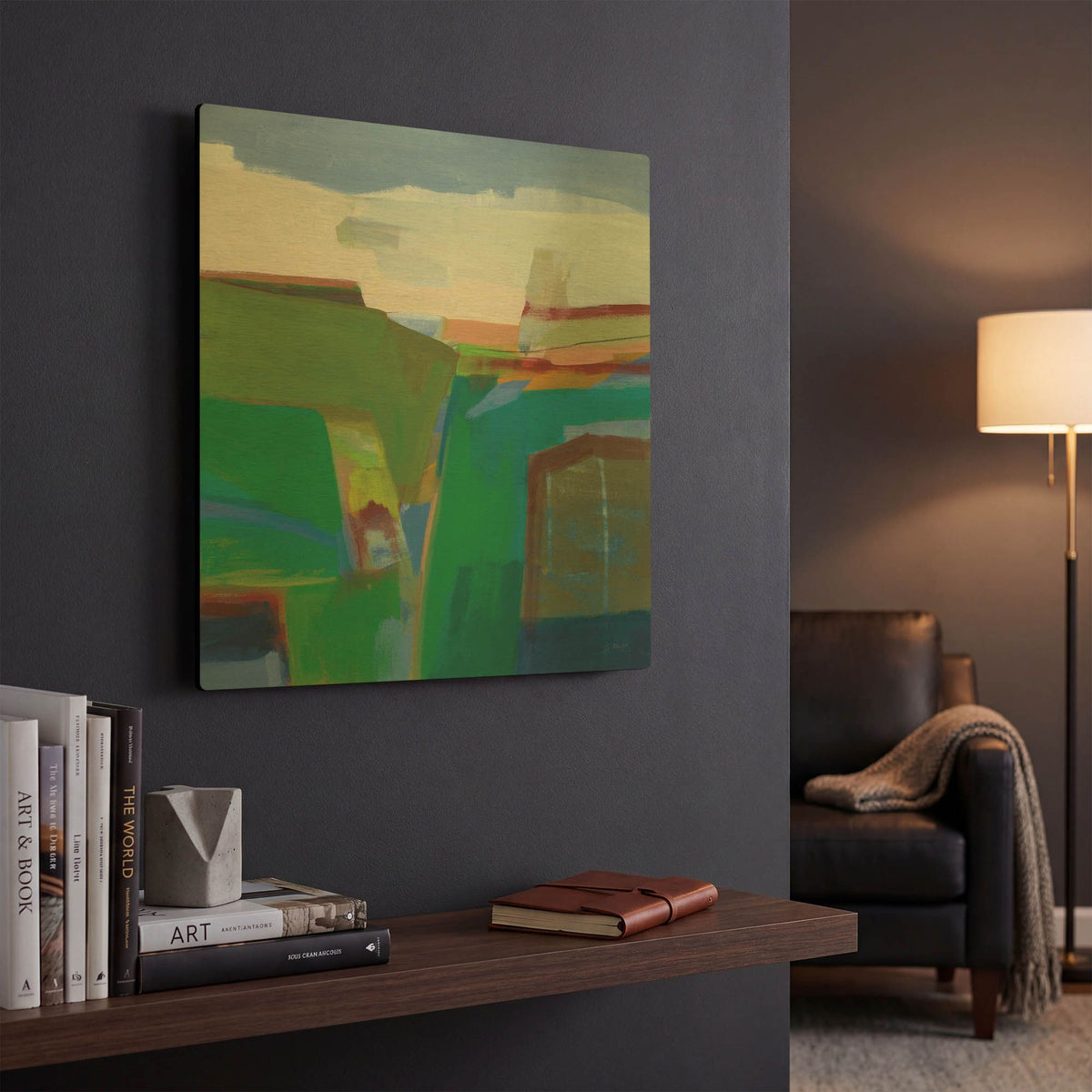 'Clear Day' By Jo Maye Gold Metal Wall Art