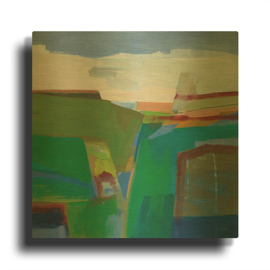 'Clear Day' By Jo Maye Gold Metal Wall Art