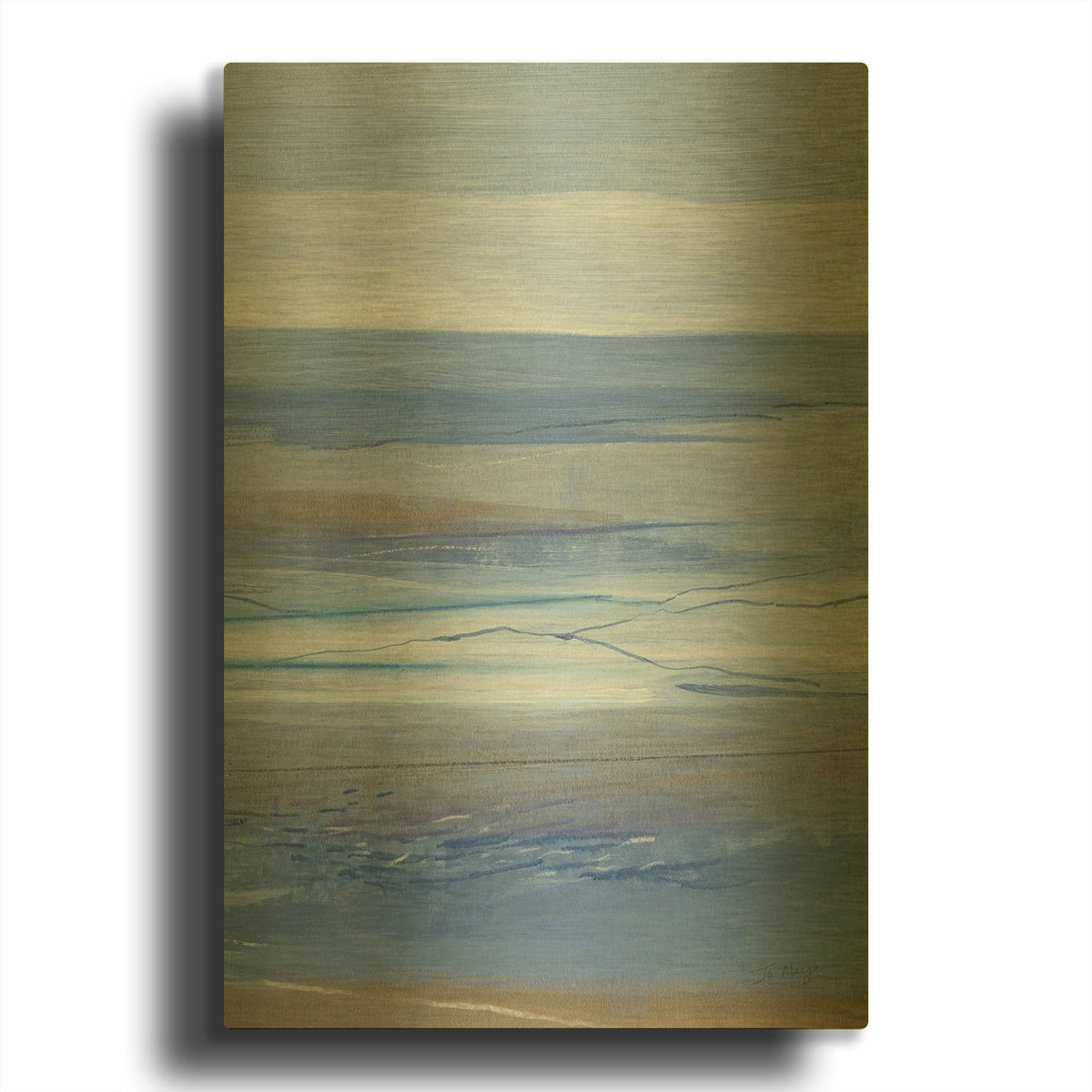 'Summer Morning III' By Jo Maye Gold Metal Wall Art