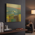 'Hill Side' By Jo Maye Gold Metal Wall Art