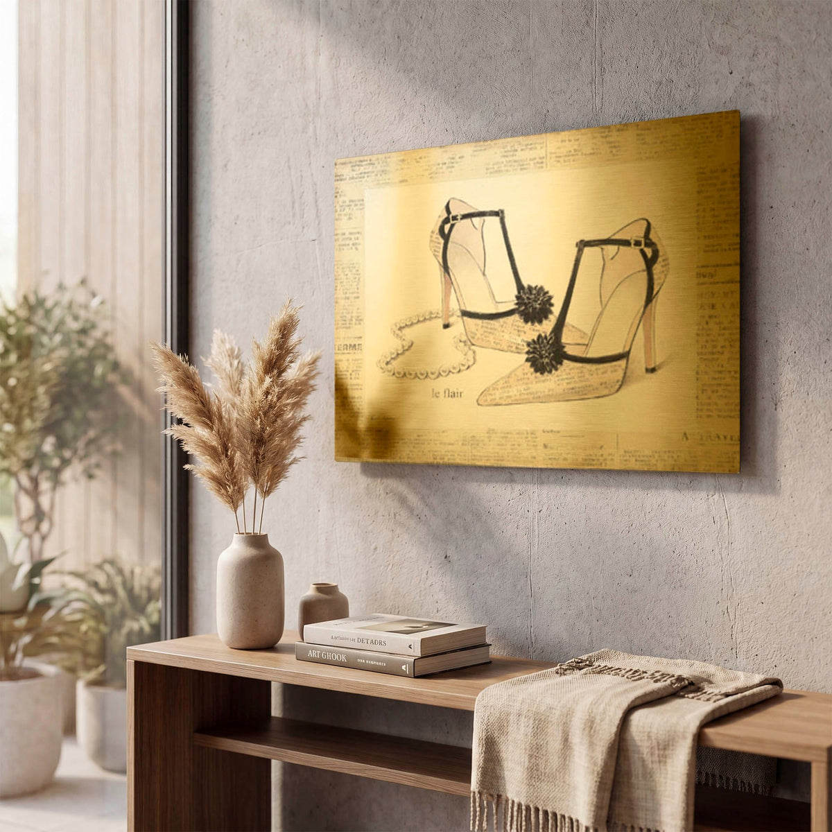 'From Emilys Closet I' By Emily Adams Gold Metal Wall Art