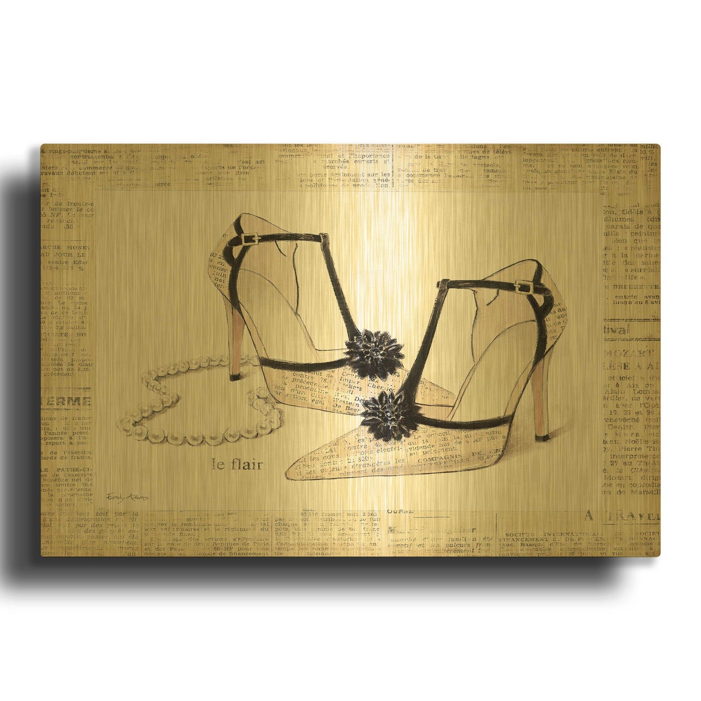 'From Emilys Closet I' By Emily Adams Gold Metal Wall Art