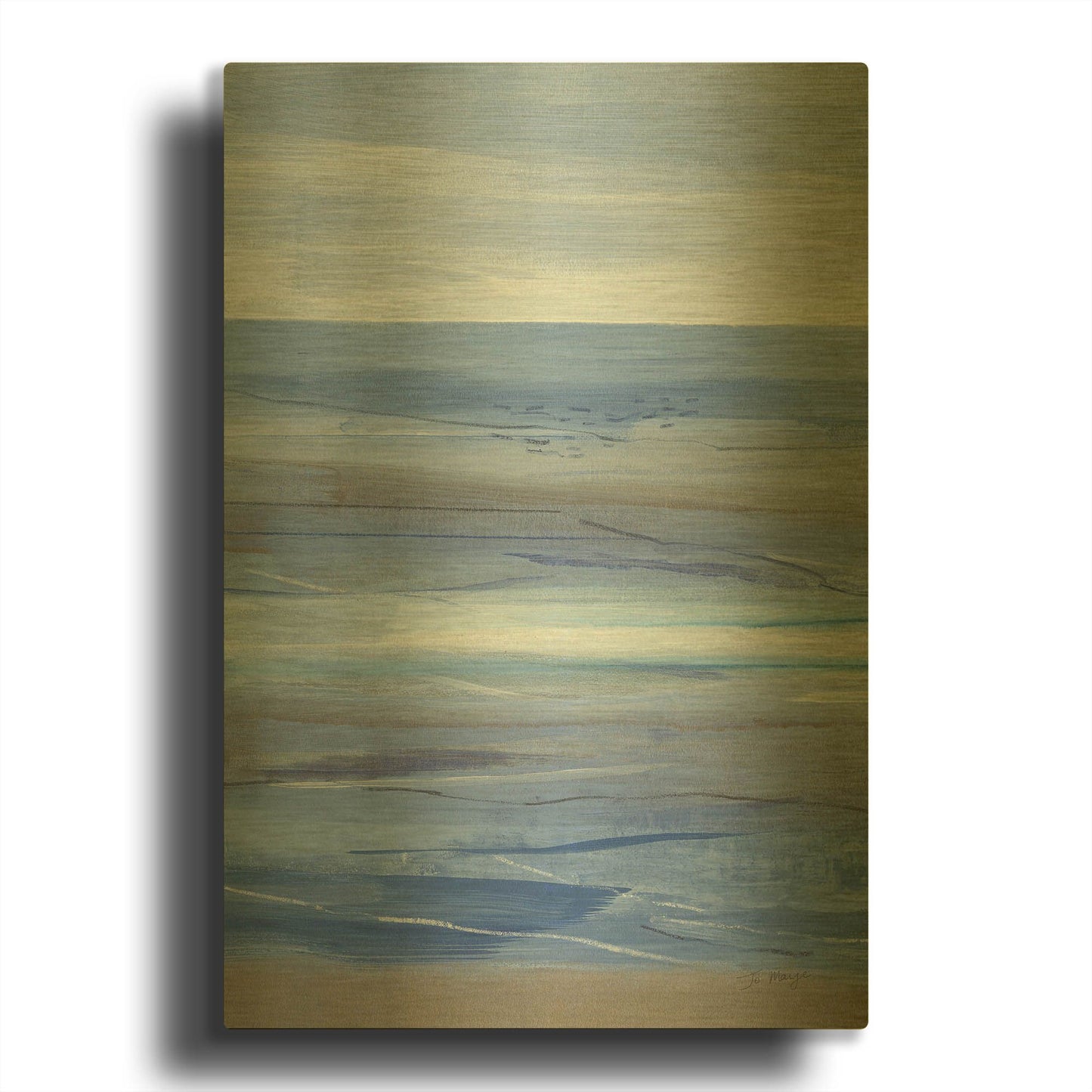 'Summer Morning II' By Jo Maye Gold Metal Wall Art