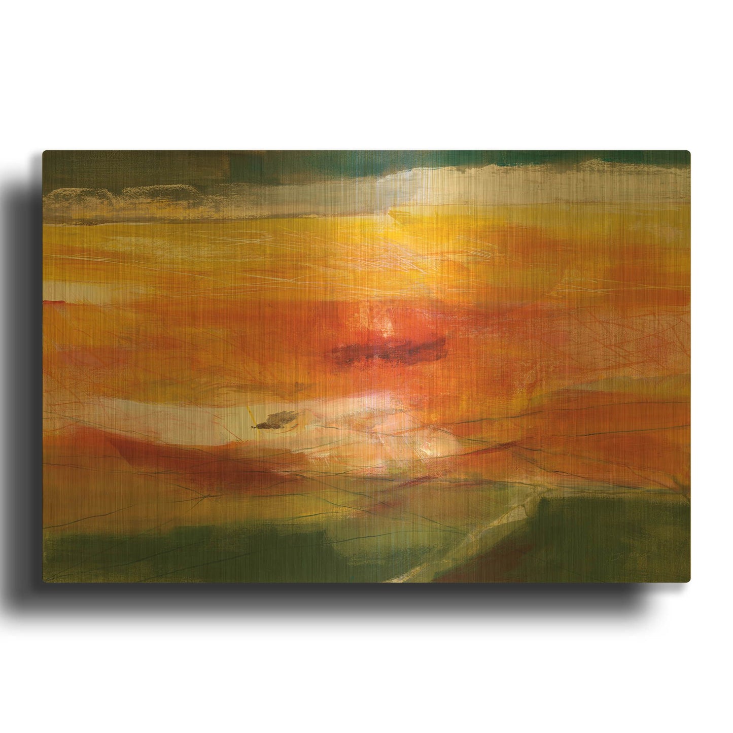 'Bog Journey' By Jo Maye Gold Metal Wall Art