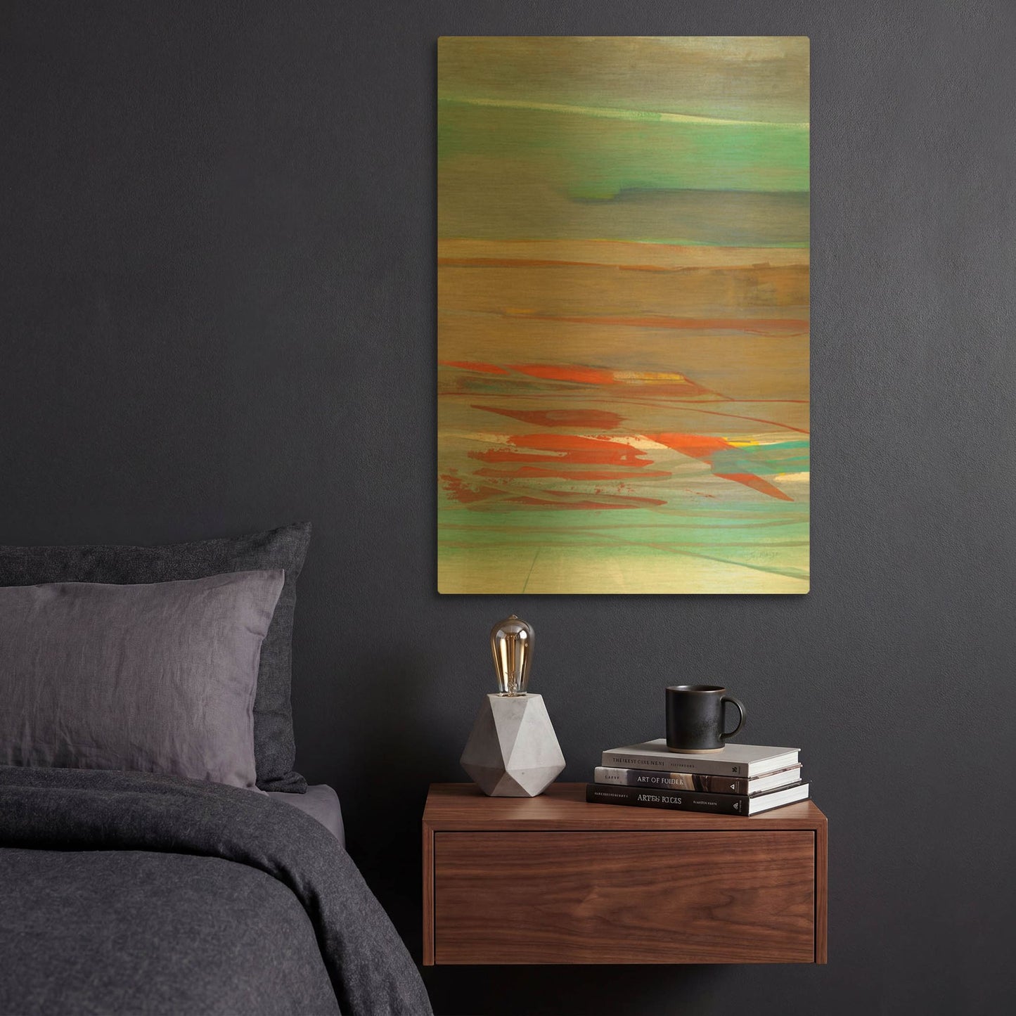 'Layers' By Jo Maye Gold Metal Wall Art