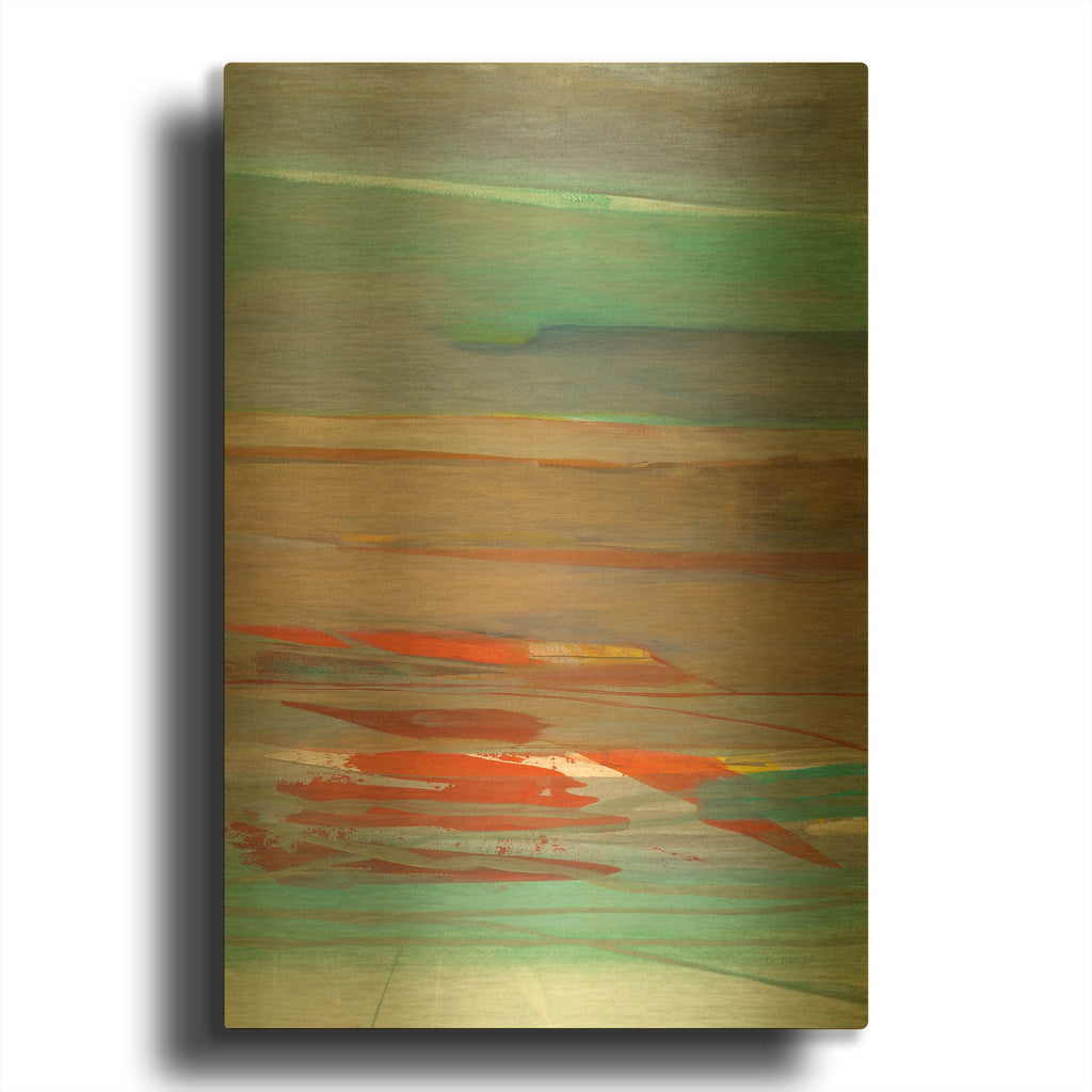 'Layers' By Jo Maye Gold Metal Wall Art